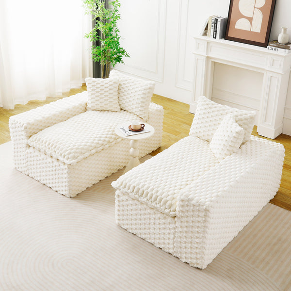 English Elm Luxury Turtle Velvet Multifunctional Sofa - Modular 4-Seater White/Green/Black/Pink, 400lb Capacity, Cozy Stylish Living Room Statement Piece W3371S00039