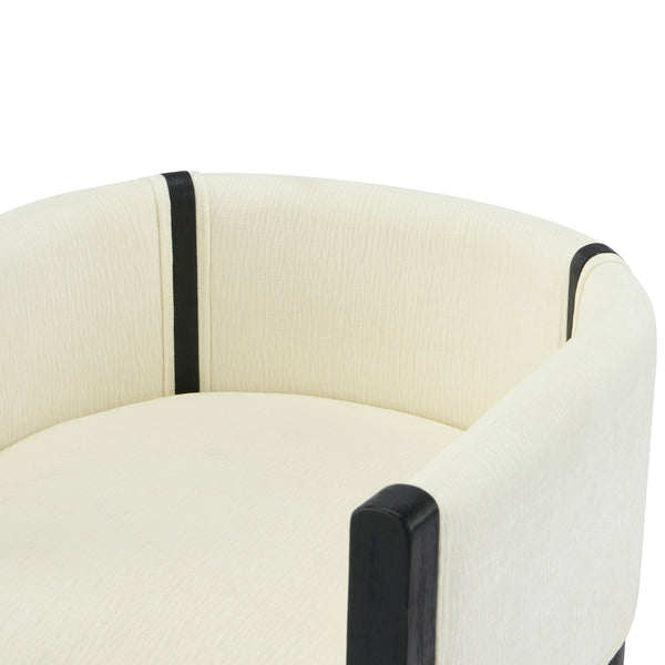 English Elm Christopher Knight Home® - Linen Upholstered Armchair Set Of 2 – Elegant White Chairs With Black Rubber Wood Legs For Modern Spaces N768P305168B