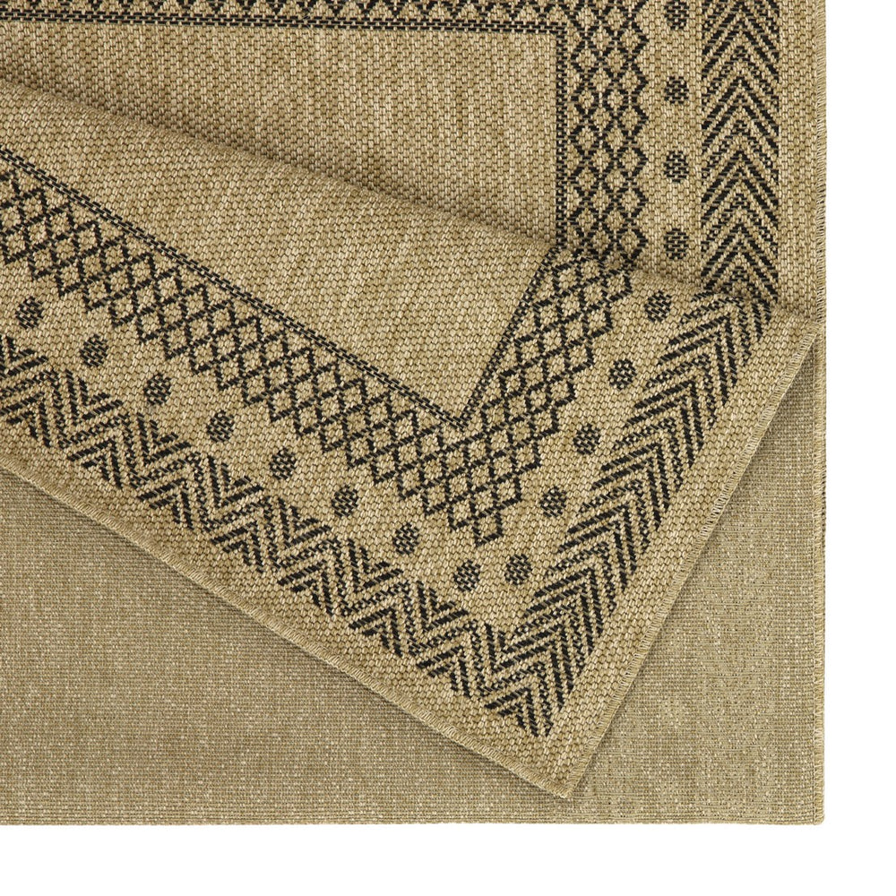 English Elm Earth Jute/Black 7'10" X 10'3" Indoor/Outdoor Area Rug - Durable, Stylish, Stain-Resistant Design! B186P198826