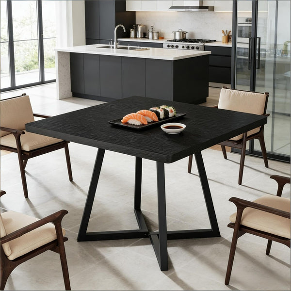 English Elm Stylish Round Coffee Table with Engineered Wood Top and Open Metal Base for Living Rooms T3971P452565