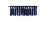 Madison Park Emilia Transitional Lightweight Faux Silk Valance With Beads MP41-6320 Navy