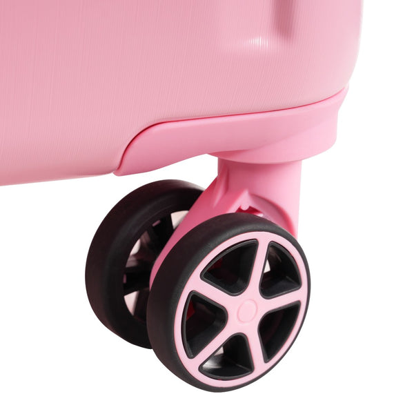 English Elm Hardshell Abs Checked Suitcase with 360 Spinner Wheels Expandable Tsa Lock 28 Inch Pink N730P296747P
