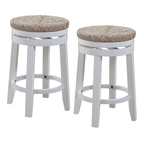 OSP Home Furnishings 26" Swivel Stool  - Set of 2 White