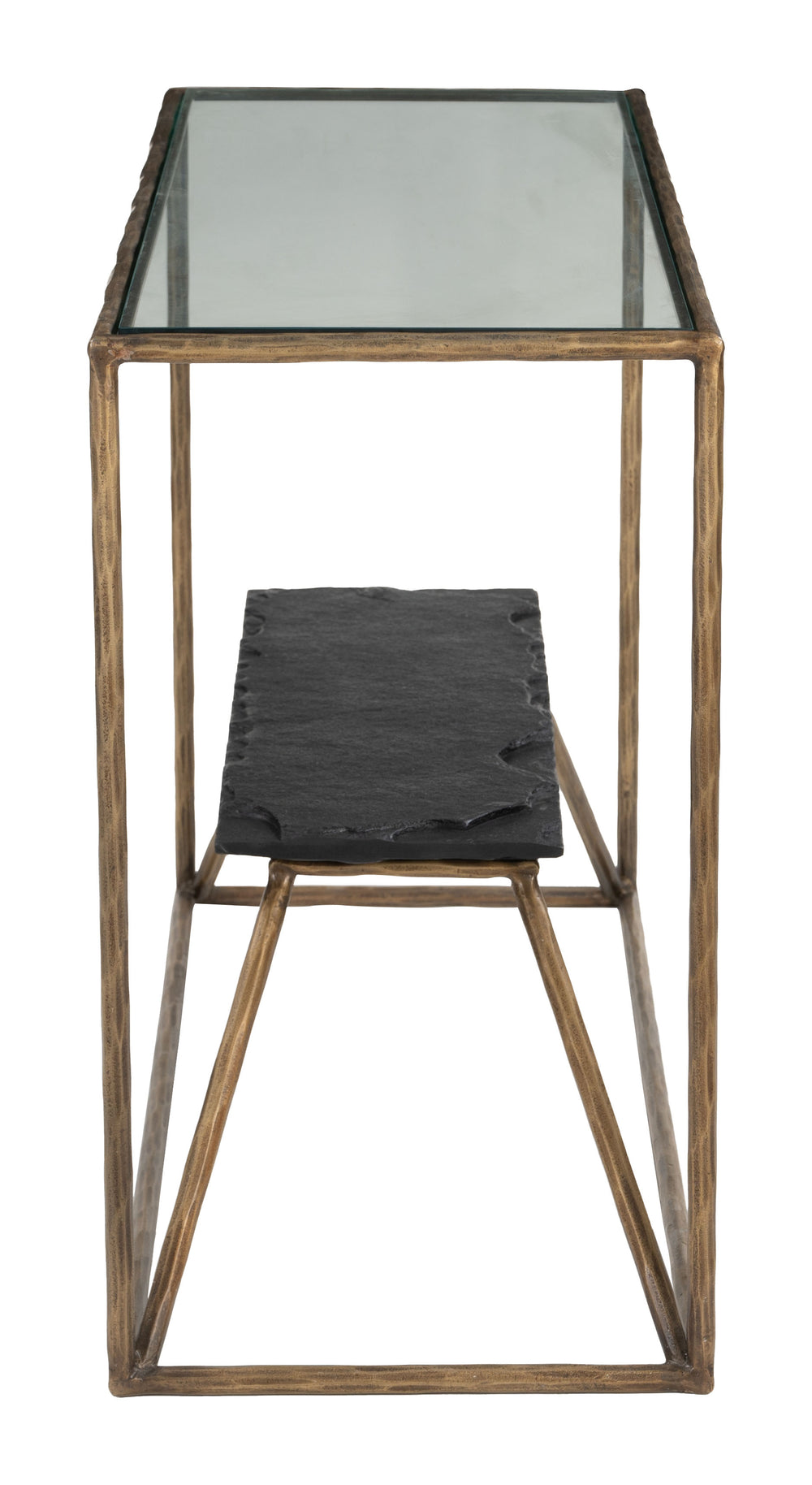 Zuo Modern Ranol Console Table In Brass - Luxurious Glass, Marble & Iron Design For Modern Living Spaces Brass Glass,Natural Marble,Iron 110600-zuo-modern