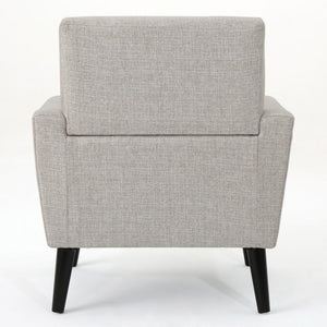 English Elm Christopher Knight Home® - CLUB Vintage-Inspired Fabric Club Chair with Nailhead Trim & Scroll Arms, Birch Legs, Contemporary Comfort Beige 31.5 L x 27.75 W x 18.5 H 60848.00BEI