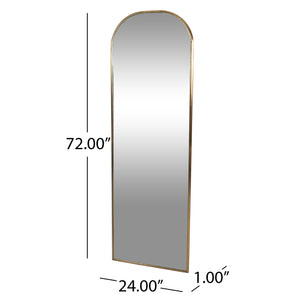 English Elm Christopher Knight Home® - LENGTH Mirror Antique Brass Full-Length Wall Mirror 78x30.5 MDF Frame Vintage Brass Finish Reflective Elegance 69701.00
