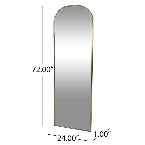 English Elm Christopher Knight Home® - LENGTH Mirror Antique Brass Full-Length Wall Mirror 78x30.5 MDF Frame Vintage Brass Finish Reflective Elegance 69701.00