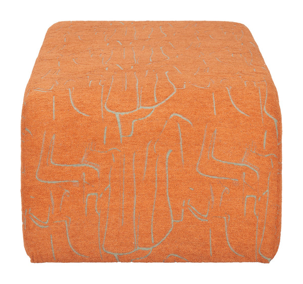 Zuo Modern Nendo Bench - Stylish Abstract Orange Design, Durable 100% Polyester Fabric & Modern Hospitality Furniture Orange 100% Polyester,Rubberwood,Mdf 110702-zuo-modern