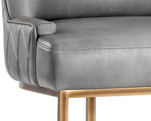 Sunpan Florence Dining Chair Set of 2 - Elegant Fabric, Rustic Bronze Frame, Diamond Stitched Back Design Bravo Metal