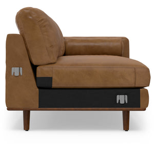 English Elm Morrison Left Sectional Sofa - Mid-Century Modern Comfort In Genuine Leather For Stylish Living Spaces B136P199278