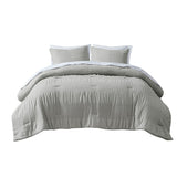 Madison Park Essentials Nimbus Casual 7 Piece Comforter Set with Bed Sheets MPE10-960 Grey