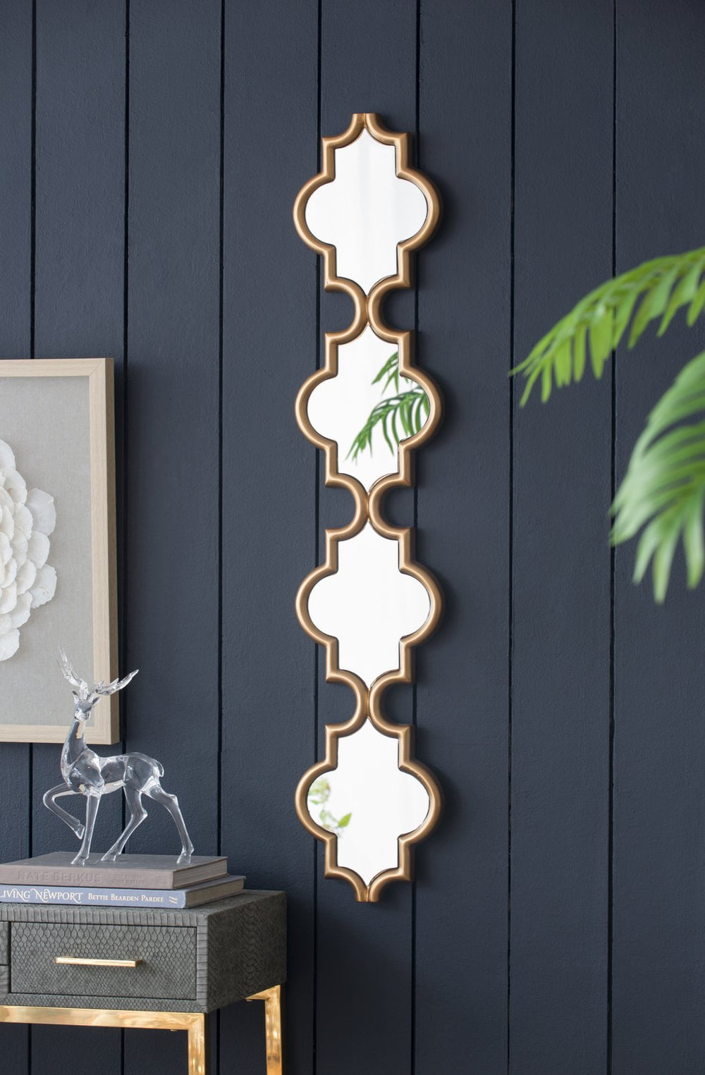 English Elm Gold Madlyn Long Narrow Wall Mirror 9.5x47.2″ – Transitional Gold Frame, Hang Vertically or Horizontally W2078P293825