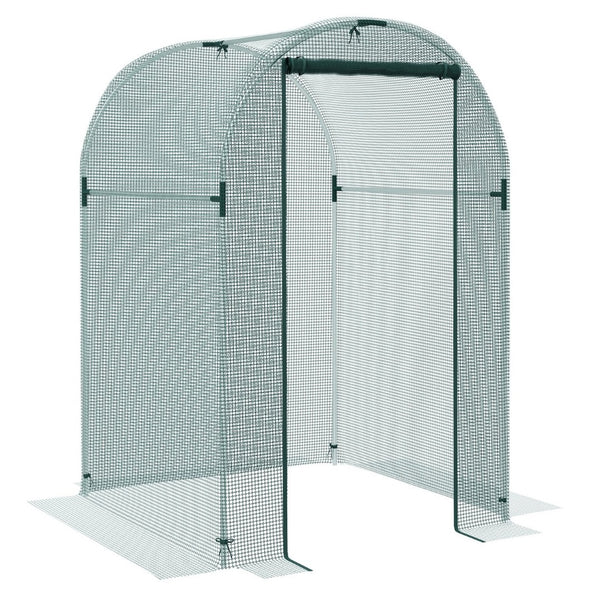English Elm Outsunny 4' X 4' Crop Cage - Durable Plant Protection Tent With Zippered Access For Garden Safety W2225P174499-GIGA