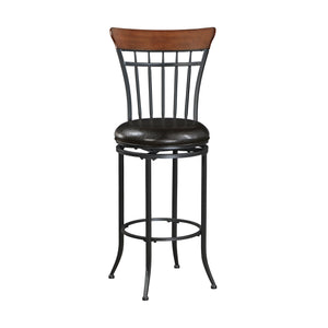 English Elm Swivel Pub Height Chair Faux Leather Seat 29" Bar Stool Metal Frame 360° Swivel Counter Dining B011P287562