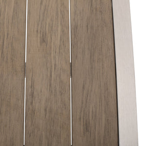 English Elm Christopher Knight Home® - Outdoor Aluminum Dining Bench with Faux Wood Slat Seat, Durable Weather-Resistant Patio Seating for 63.5" Natural 67215.00