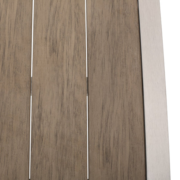 English Elm Christopher Knight Home® - Outdoor Aluminum Dining Bench with Faux Wood Slat Seat, Durable Weather-Resistant Patio Seating for 63.5" Natural 67215.00