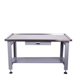 English Elm 59" Stainless Steel Mechanic Teardown Table with Drain Hole and 1000 Lb Capacity W5675S00001