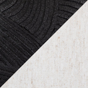 English Elm Kona 23" Contemporary Polyresin Table Lamp Set of 2 in Matte Black with Brass Accents & Linen Shade, Warm Glow B202P224001