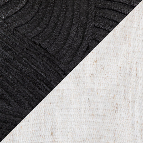 English Elm Kona 23" Contemporary Polyresin Table Lamp Set of 2 in Matte Black with Brass Accents & Linen Shade, Warm Glow B202P224001