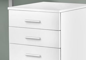 English Elm File Cabinet Rolling Mobile Storage Drawer Unit with Smooth Glides, Printer Stand, Compact Mobility White 25 L x 20 W x 7 H B2710P219948