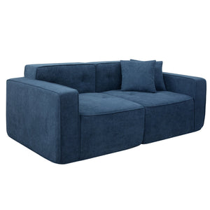English Elm Modern Teddy Velvet Sofa – 3-Seat Full Foam Comfort, Soft Polyester-Cotton Cushions, 72H Rebound Time W1183S00015