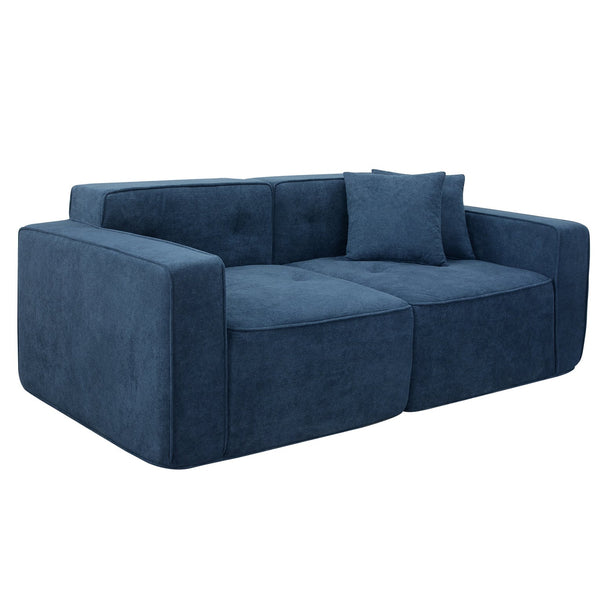 English Elm Modern Teddy Velvet Sofa – 3-Seat Full Foam Comfort, Soft Polyester-Cotton Cushions, 72H Rebound Time W1183S00015
