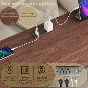 English Elm Ethan Full Over Twin Bunk Bed With Desk, Charging Station & Storage For Teens - Space-Saving Design! B083S00001