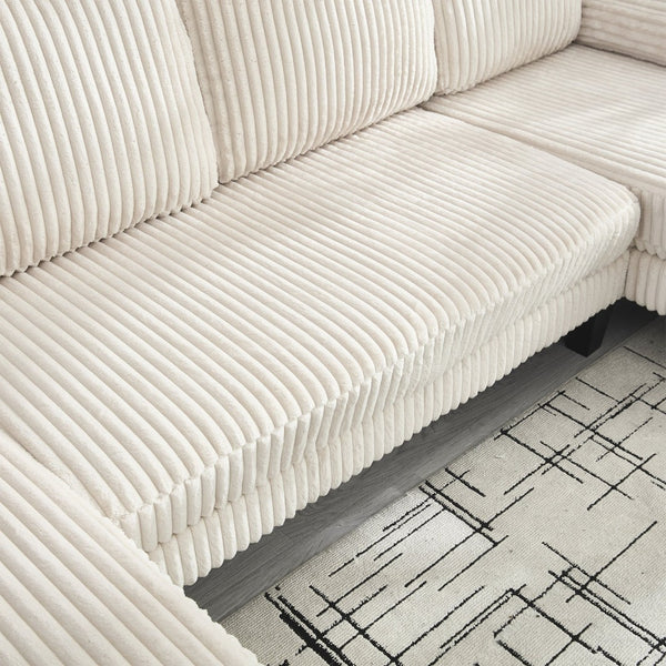 English Elm U-Shaped 4-Seat Sofa With Double Chaise - Luxurious Velvet Comfort For Modern Living Spaces W2705S00014-GIGA