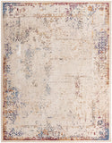 Unique Loom Deepa Ombre Machine Made Floral / Botanical Rug Ivory, Beige/Gray/Silver/Rust Red/Blue/Light Brown 9' 0" x 11' 8"