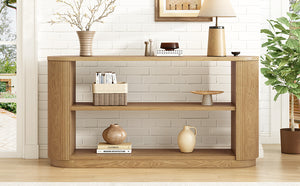 English Elm Christopher Knight Home® - Mirod Modern Console Table - Slim Entryway Sofa Table With Open Shelf & Elegant Wood Grain Design N760P281359N