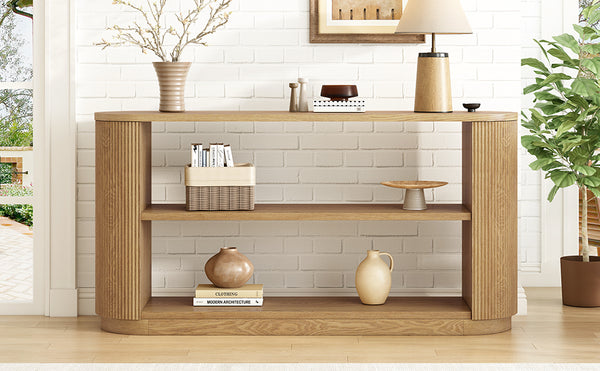 English Elm Christopher Knight Home® - Mirod Modern Console Table - Slim Entryway Sofa Table With Open Shelf & Elegant Wood Grain Design N760P281359N