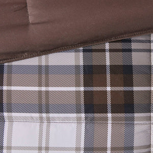 English Elm Twin/Twin Xl 3M Scotchgard Down Alternative Comforter Set – Classic Plaid, Moisture-Wicking & Oeko-Tex B03599079-GIGA