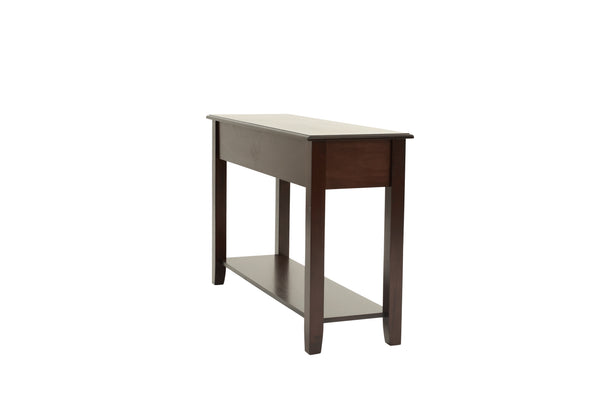 English Elm Classic Modern wooden coffee table with Ogumi veneer top, drawers & lower shelf for stylish storage Antique Black,Espresso 51 L x 21 W x 10 H B011P395607