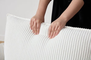 English Elm swivel Barrel Accent Chair with Solid Wood Frame & Metal Base, 350 lb Capacity, Sleek Curved Backrest Elegance White W2120P293677