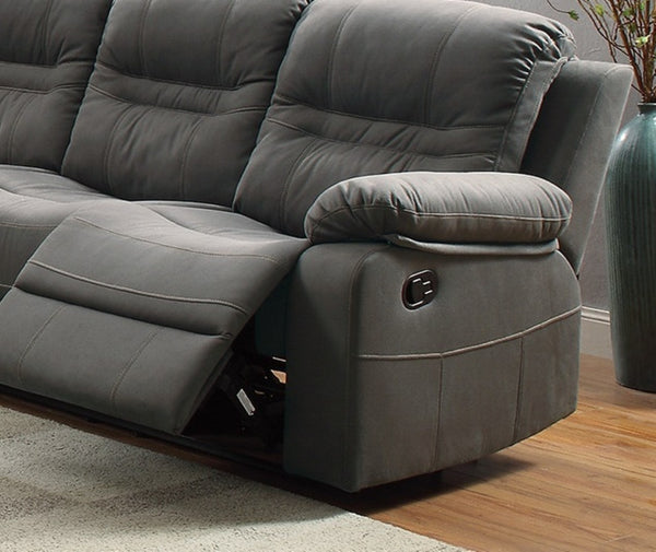 English Elm Modern Reclining Sofa and Loveseat Set Leatherette Tufted Upholstery for Living Room B011S02408