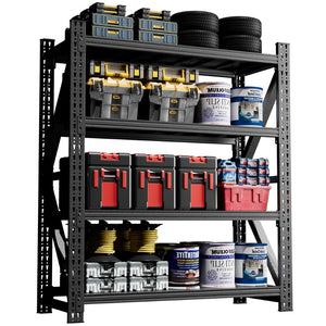 English Elm Heavy Gauge Steel Industrial Shelving Unit 4000lb Garage Warehouse Storage Rack T2398P480397