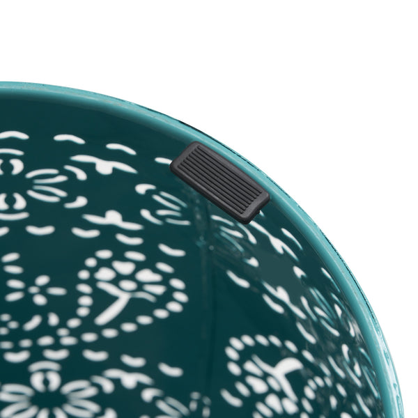 English Elm Christopher Knight Home® - Ruby 12" Teal Mosaic Side Table - Handcrafted Ceramic & Iron Base For Indoor/Outdoor Charm N770P182376T