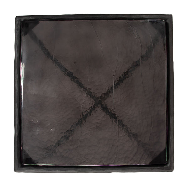 Zuo Modern Cloe Side Table Black - Modern Recycled Glass Design For Stylish Living Room & Bedroom Decor Black Recycled Sand Cast Glass,Aluminum 110619-zuo-modern