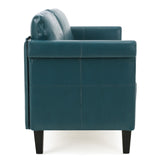 Christopher Knight Home® - Noble House - Bellerose Teal Leather Settee