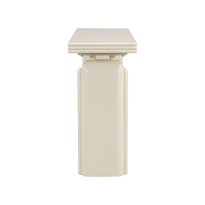 English Elm U_style Acacia Veneer Console Table Curved Silhouette for Entryway Hallway Foyer Beige N711P235894K