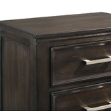 English Elm Madsin Brown 2-Drawer Nightstand With Chamfered Legs