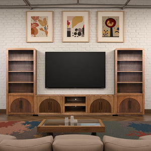English Elm Eclipse 92" Tv Stand Console For 100" Tvs, Vintage Two-Tone Finish, No Assembly, Ample Storage Options B108P345177