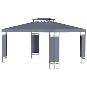 English Elm Outsunny 10' X 13' Double Roof Patio Gazebo Canopy - Stylish Outdoor Shelter For Garden & Entertaining W2225P200638-GIGA