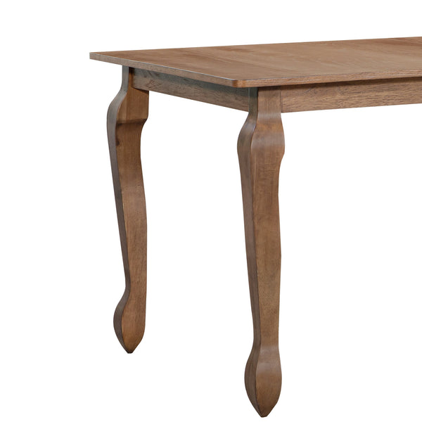 English Elm Christopher Knight Home® - EXT. EXT. DINING TABLE with French Country Cabriole Legs, Butterfly Leaf Expandable Rustic Chic 79.65" Walnut N771P355876T