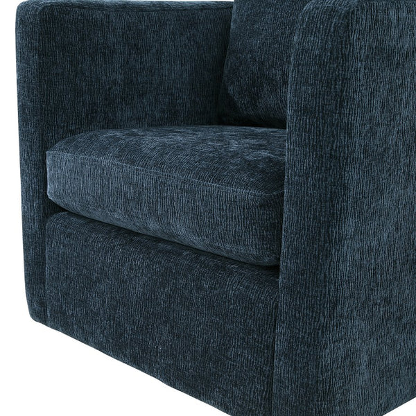 English Elm Sutton Ultra-Soft Navy Swivel Barrel Chair with Pocket Coil Seat, Reversible Cushions & Stain-Resistant Fabric B050P322584