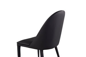 English Elm Contemporary Northall Arm Chair with Sleek Upholstery and Minimalist Profile for Modern Dining Spaces Black 35 L x 41 W x 21 H B2741P407612
