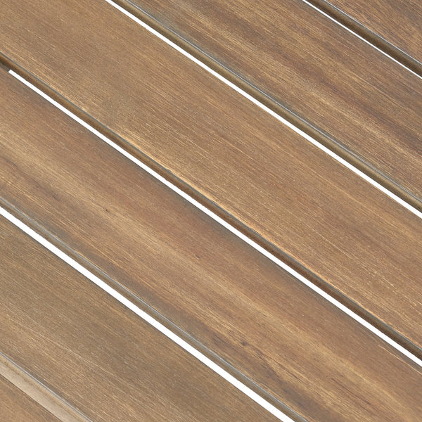 English Elm Christopher Knight Home® - SEDONA Acacia Wood Side Table with Open Slat Top for Outdoor Living Durable Weather-Resistant Accent Grey 23.75 L x 23.75 W x 7.25 H 63747.00DGRY