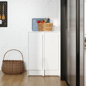 English Elm 24" Modular Plywood Storage Cabinet Glossy White Soft Close Doors for Bath or Kitchen W999S00519