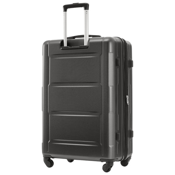 English Elm 2 Piece Abs Hard Shell Spinner Luggage Set with Tsa Lock Expandable Travel Suitcases Dark Gray N732P198744B