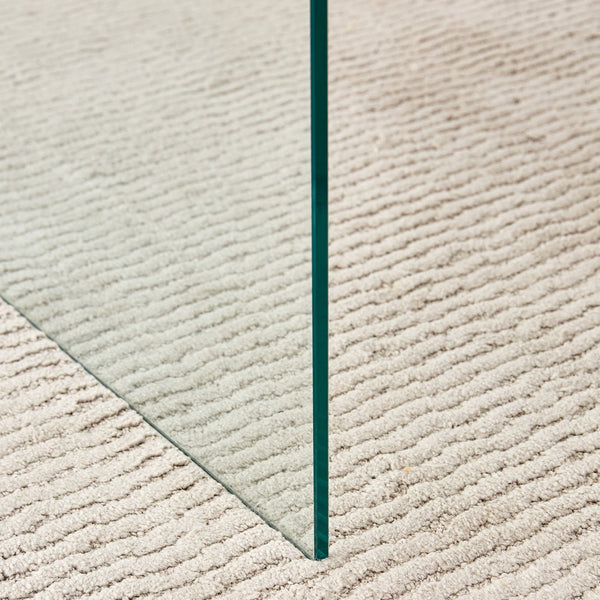 English Elm The MDF and Glass Coffee Table with Wood Grain Top, Tempered Glass Sides, Anti-Slip Pads, 47.2" x 27.5" W1512P347778